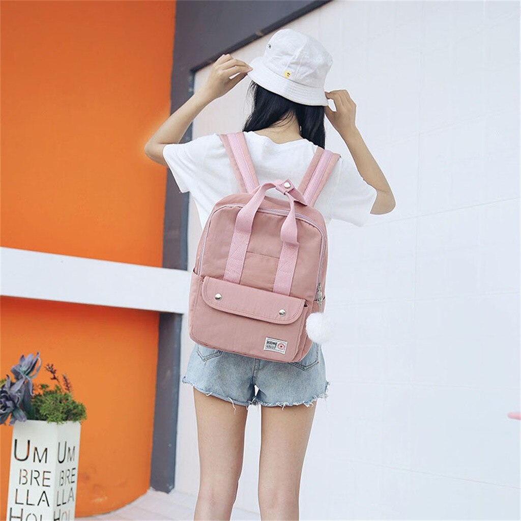 backpack women Large Capacity Solid Color Waterproof Nylon Casual Backpack School Bag backpack women Large Capacity Solid Color Waterproof Nylon Casual Backpack School Bag