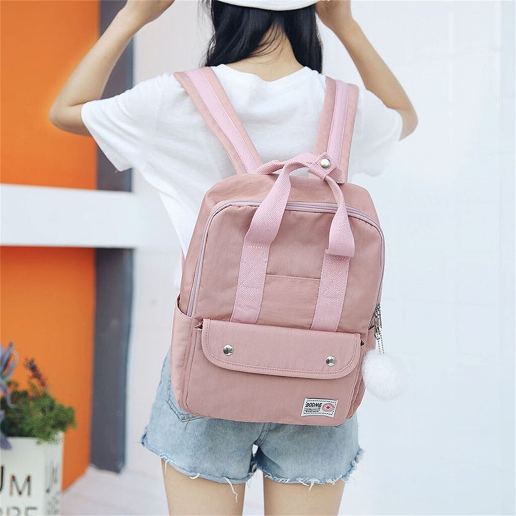 backpack women Large Capacity Solid Color Waterproof Nylon Casual Backpack School Bag backpack women Large Capacity Solid Color Waterproof Nylon Casual Backpack School Bag