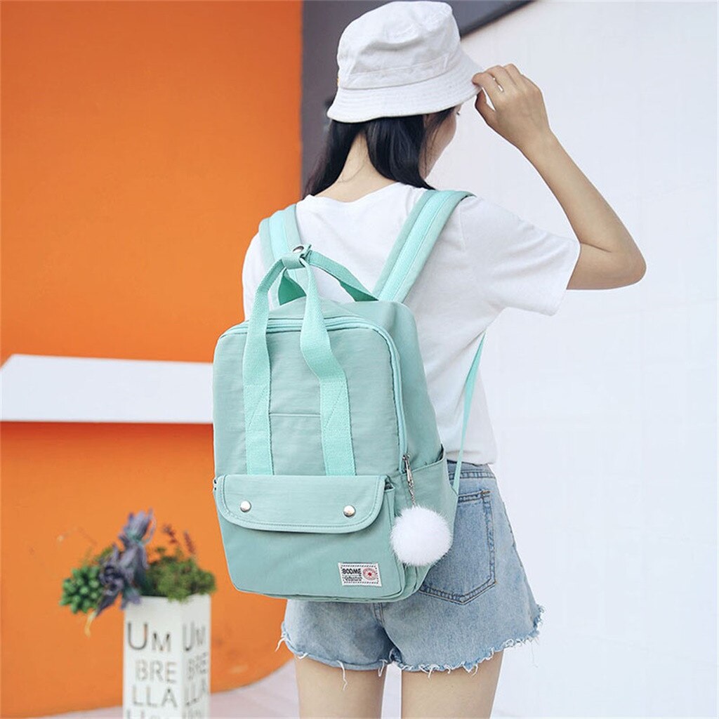 backpack women Large Capacity Solid Color Waterproof Nylon Casual Backpack School Bag backpack women Large Capacity Solid Color Waterproof Nylon Casual Backpack School Bag