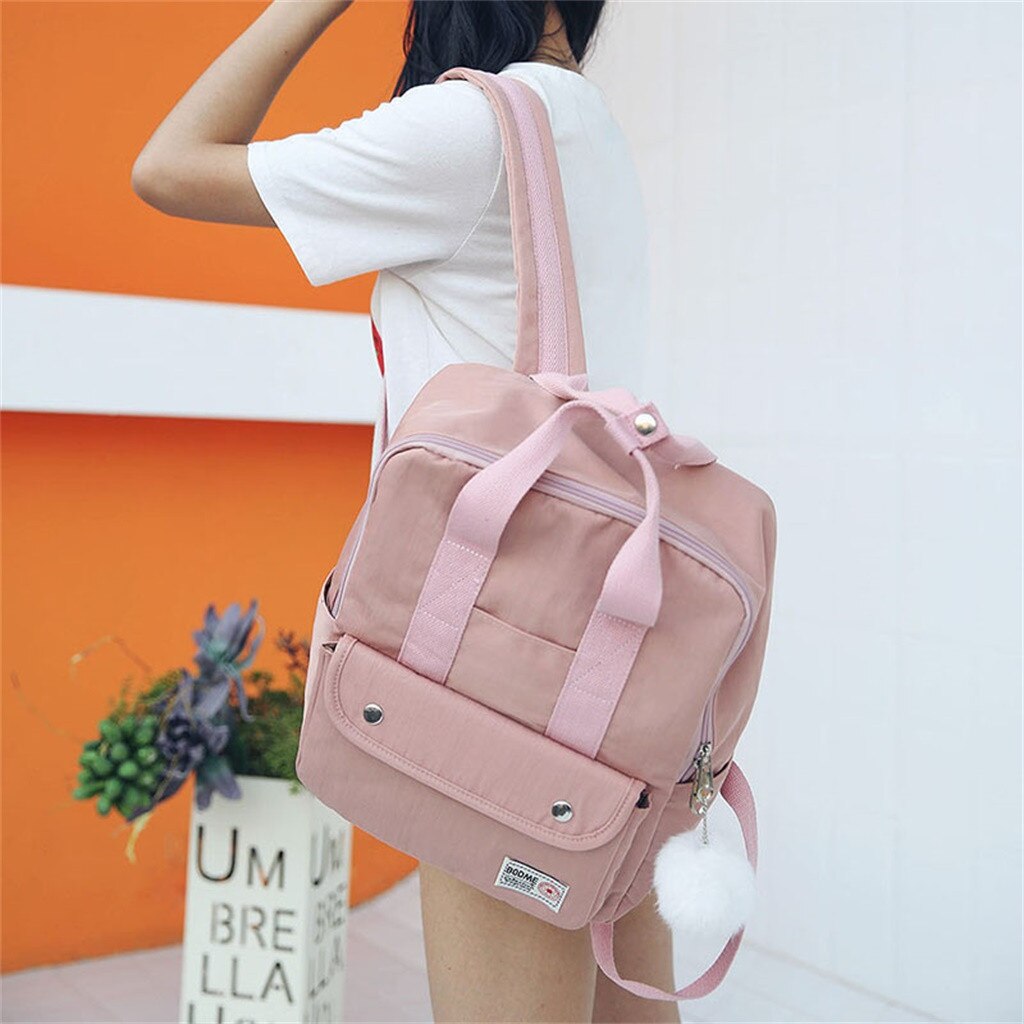 backpack women Large Capacity Solid Color Waterproof Nylon Casual Backpack School Bag backpack women Large Capacity Solid Color Waterproof Nylon Casual Backpack School Bag