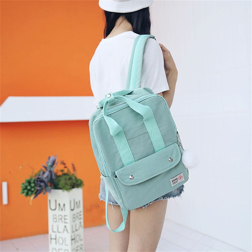 backpack women Large Capacity Solid Color Waterproof Nylon Casual Backpack School Bag backpack women Large Capacity Solid Color Waterproof Nylon Casual Backpack School Bag