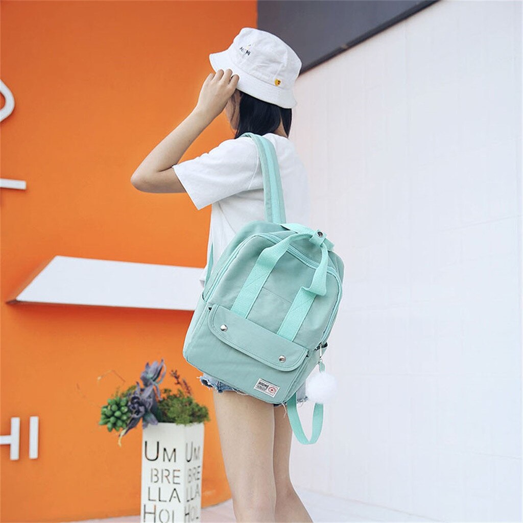 backpack women Large Capacity Solid Color Waterproof Nylon Casual Backpack School Bag backpack women Large Capacity Solid Color Waterproof Nylon Casual Backpack School Bag