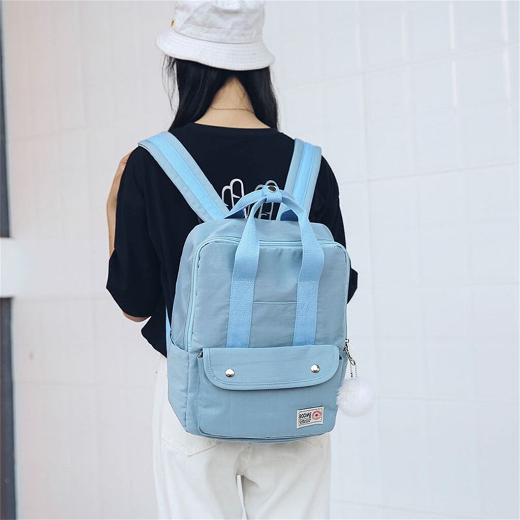 backpack women Large Capacity Solid Color Waterproof Nylon Casual Backpack School Bag backpack women Large Capacity Solid Color Waterproof Nylon Casual Backpack School Bag