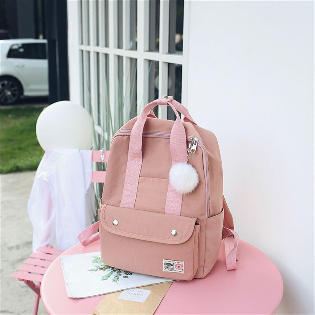backpack women Large Capacity Solid Color Waterproof Nylon Casual Backpack School Bag backpack women Large Capacity Solid Color Waterproof Nylon Casual Backpack School Bag