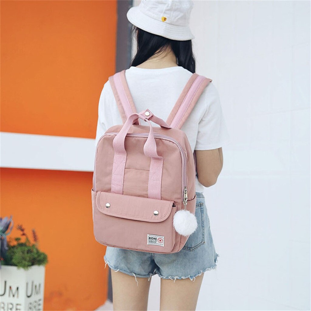 backpack women Large Capacity Solid Color Waterproof Nylon Casual Backpack School Bag backpack women Large Capacity Solid Color Waterproof Nylon Casual Backpack School Bag