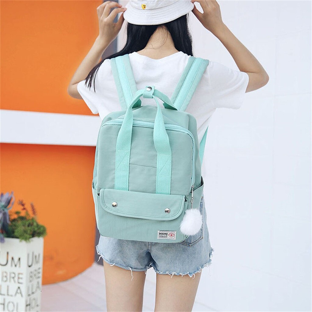 backpack women Large Capacity Solid Color Waterproof Nylon Casual Backpack School Bag backpack women Large Capacity Solid Color Waterproof Nylon Casual Backpack School Bag