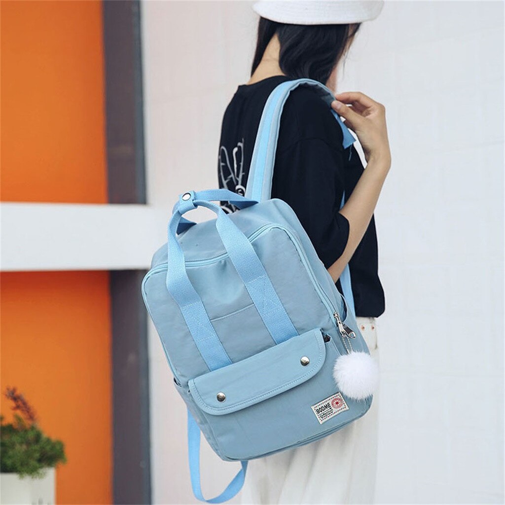 backpack women Large Capacity Solid Color Waterproof Nylon Casual Backpack School Bag backpack women Large Capacity Solid Color Waterproof Nylon Casual Backpack School Bag