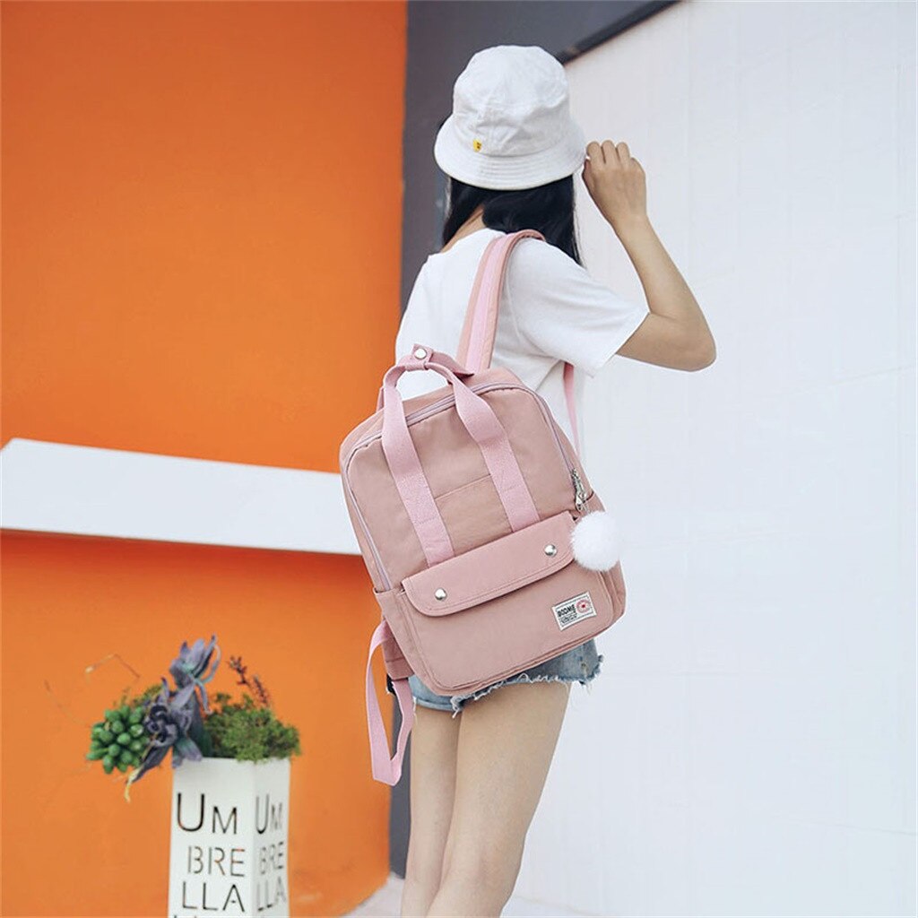 backpack women Large Capacity Solid Color Waterproof Nylon Casual Backpack School Bag backpack women Large Capacity Solid Color Waterproof Nylon Casual Backpack School Bag