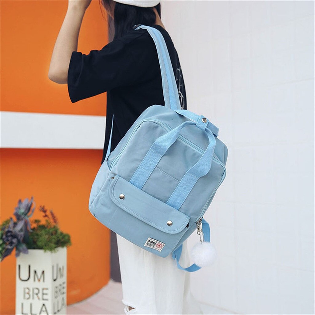 backpack women Large Capacity Solid Color Waterproof Nylon Casual Backpack School Bag backpack women Large Capacity Solid Color Waterproof Nylon Casual Backpack School Bag