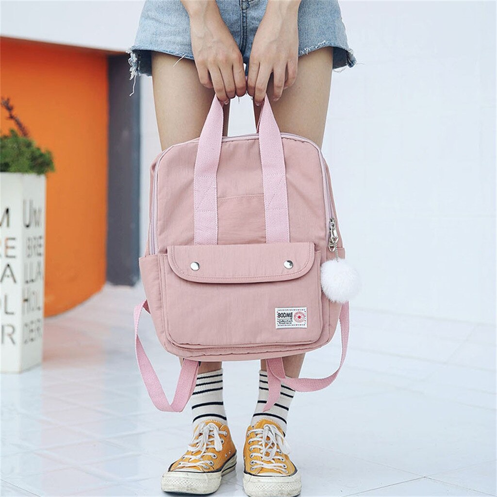 backpack women Large Capacity Solid Color Waterproof Nylon Casual Backpack School Bag backpack women Large Capacity Solid Color Waterproof Nylon Casual Backpack School Bag