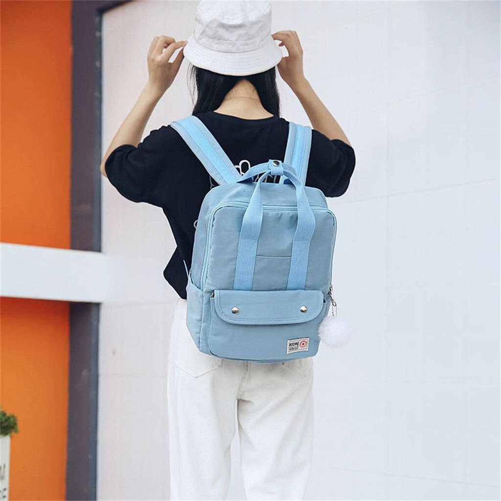 backpack women Large Capacity Solid Color Waterproof Nylon Casual Backpack School Bag backpack women Large Capacity Solid Color Waterproof Nylon Casual Backpack School Bag