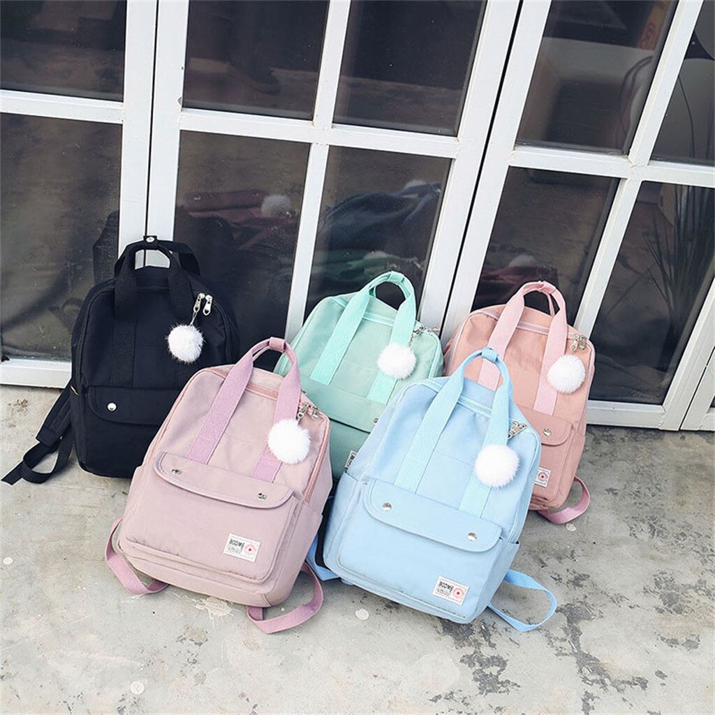 backpack women Large Capacity Solid Color Waterproof Nylon Casual Backpack School Bag backpack women Large Capacity Solid Color Waterproof Nylon Casual Backpack School Bag