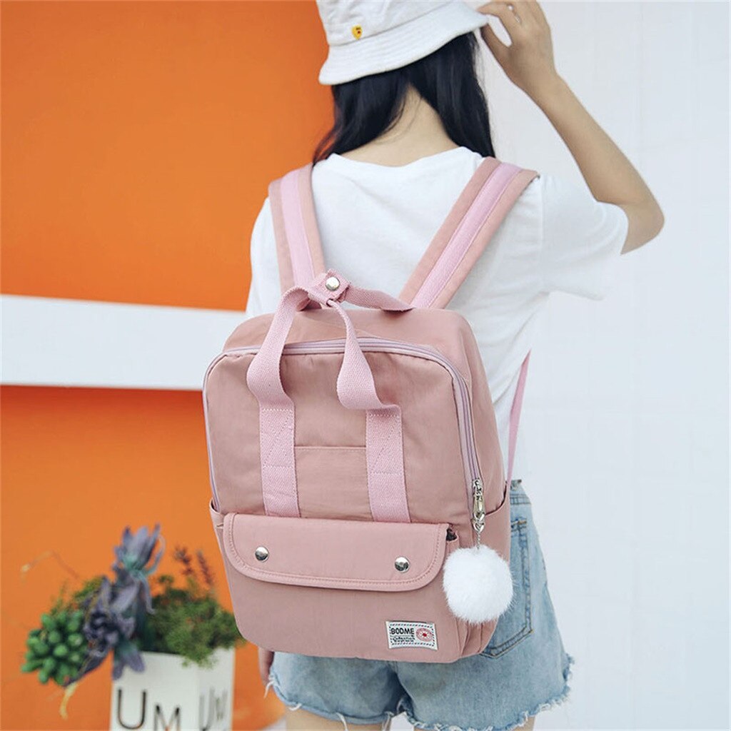 backpack women Large Capacity Solid Color Waterproof Nylon Casual Backpack School Bag backpack women Large Capacity Solid Color Waterproof Nylon Casual Backpack School Bag