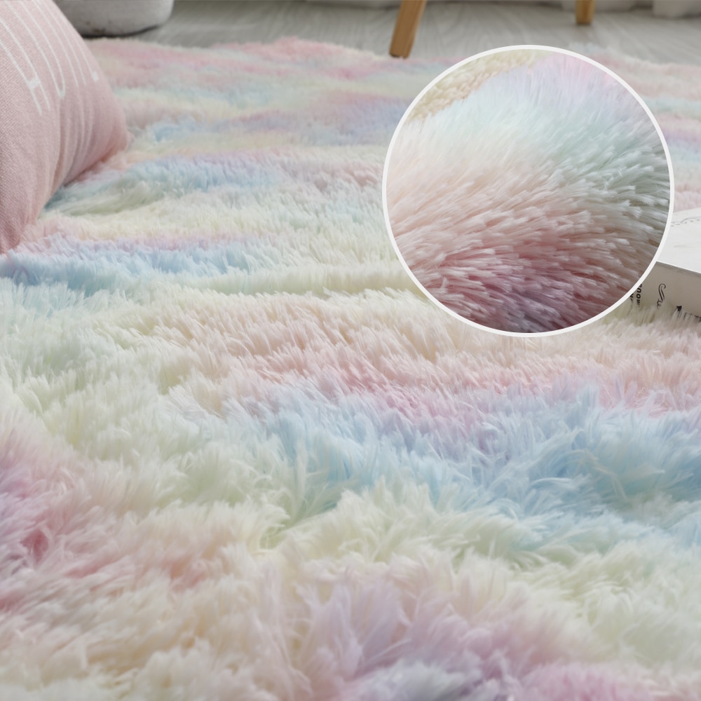 Plush Carpet for Living Room Fluffy Rug Thick Bed Room Carpets Anti-slip Floor Plush Carpet for Living Room Fluffy Rug Thick Bed Room Carpets Anti-slip Floor