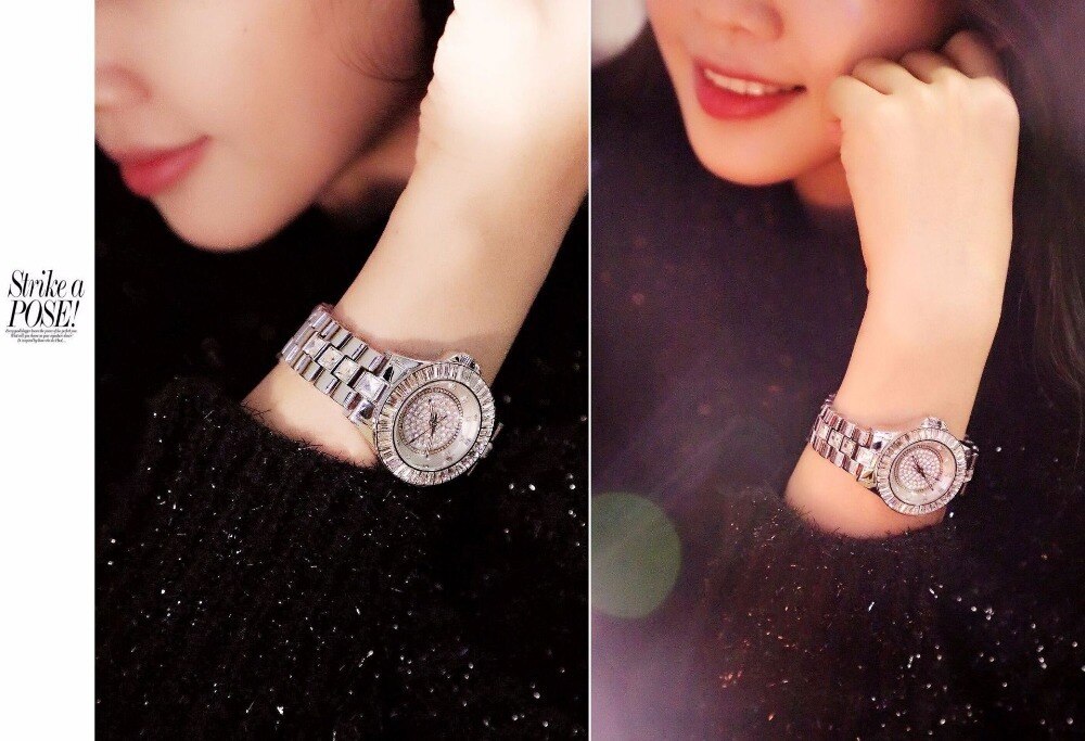 Fashion Watch For Ladies Quartz Watch Diamond Crystal Luxury Women Rhinestone Watches Fashion Watch For Ladies Quartz Watch Diamond Crystal Luxury Women Rhinestone Watches