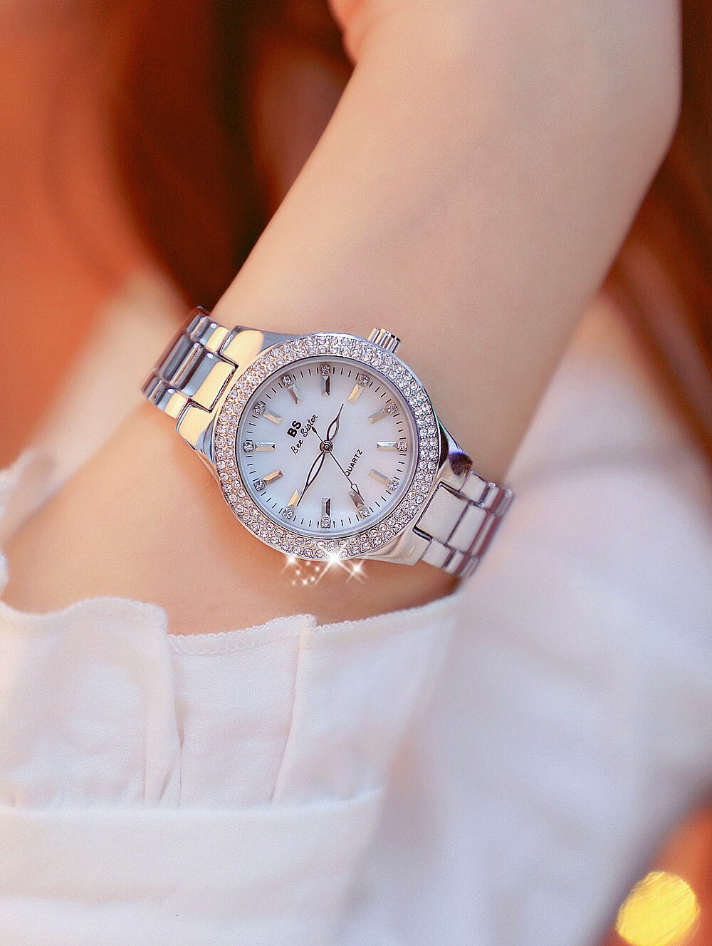 Luxury Brand Lady Crystal Watch Women Dress Watch Diamond Fashion Rose Gold Luxury Brand Lady Crystal Watch Women Dress Watch Diamond Fashion Rose Gold