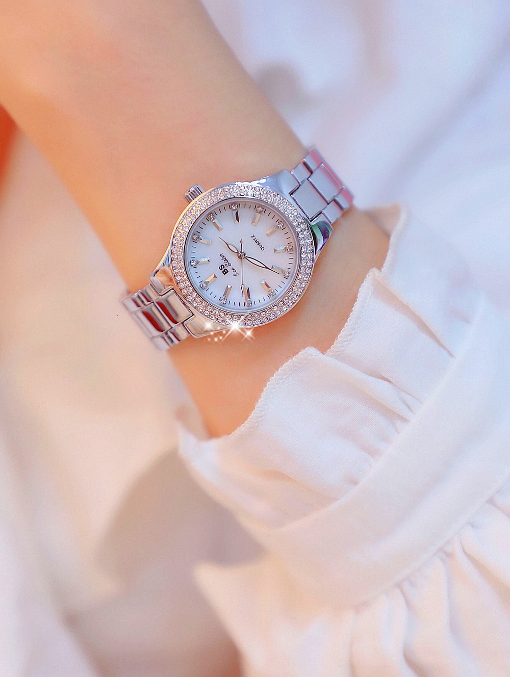 Luxury Brand Lady Crystal Watch Women Dress Watch Diamond Fashion Rose Gold Luxury Brand Lady Crystal Watch Women Dress Watch Diamond Fashion Rose Gold