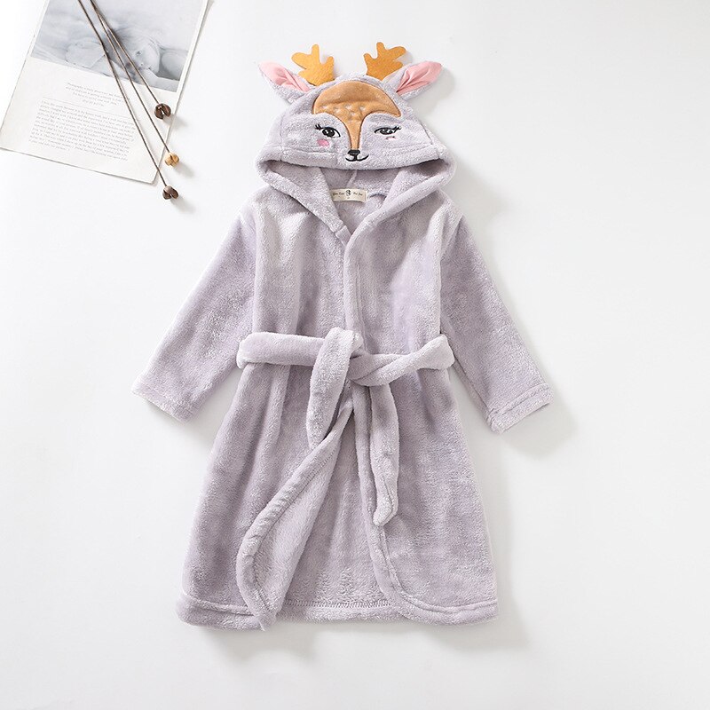 Autumn Winter Children Sleepwear Robe Flannel Hooded Warm Bathrobe Kids Pajamas Autumn Winter Children Sleepwear Robe Flannel Hooded Warm Bathrobe Kids Pajamas